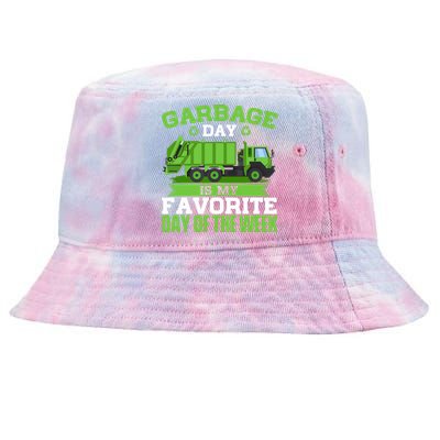 Garbage Day Is My Favorite Day Trash Waste Truck Collector Tie-Dyed Bucket Hat