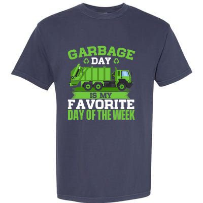 Garbage Day Is My Favorite Day Trash Waste Truck Collector Garment-Dyed Heavyweight T-Shirt