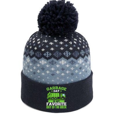 Garbage Day Is My Favorite Day Trash Waste Truck Collector The Baniff Cuffed Pom Beanie