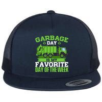 Garbage Day Is My Favorite Day Trash Waste Truck Collector Flat Bill Trucker Hat