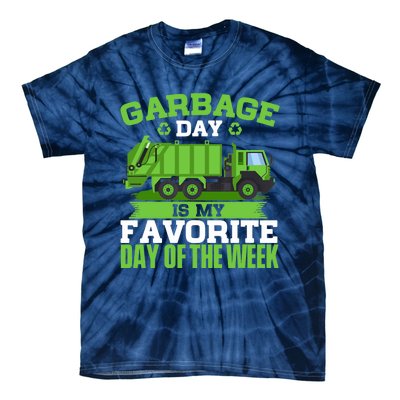 Garbage Day Is My Favorite Day Trash Waste Truck Collector Tie-Dye T-Shirt