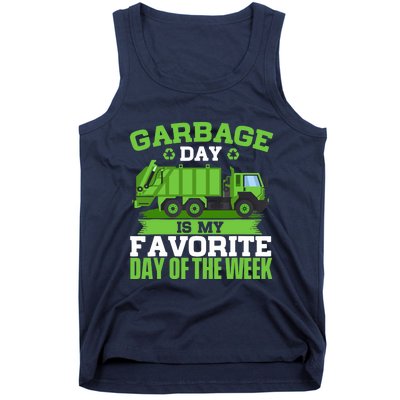 Garbage Day Is My Favorite Day Trash Waste Truck Collector Tank Top