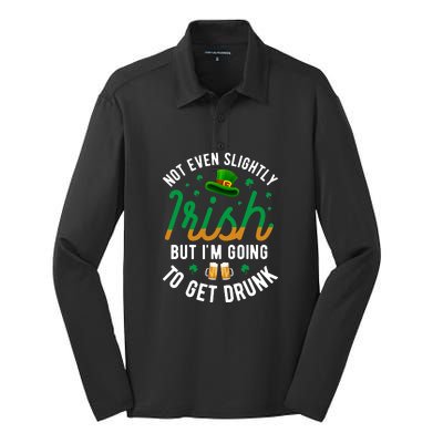 Get Drunk Ireland Irish Proud St Patrick Day Silk Touch Performance Long Sleeve Polo