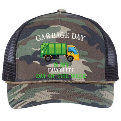 Garbage Day Is My Favorite Day Of The Week Gift For Gift Retro Rope Trucker Hat Cap