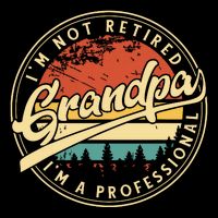 Grandparents Day Im Not Retired Im A Professional Grandpa Cooling Performance Crew T-Shirt