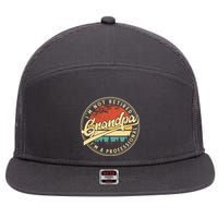 Grandparents Day Im Not Retired Im A Professional Grandpa 7 Panel Mesh Trucker Snapback Hat