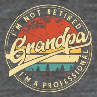 Grandparents Day Im Not Retired Im A Professional Grandpa 7 Panel Mesh Trucker Snapback Hat