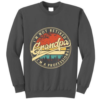 Grandparents Day Im Not Retired Im A Professional Grandpa Tall Sweatshirt