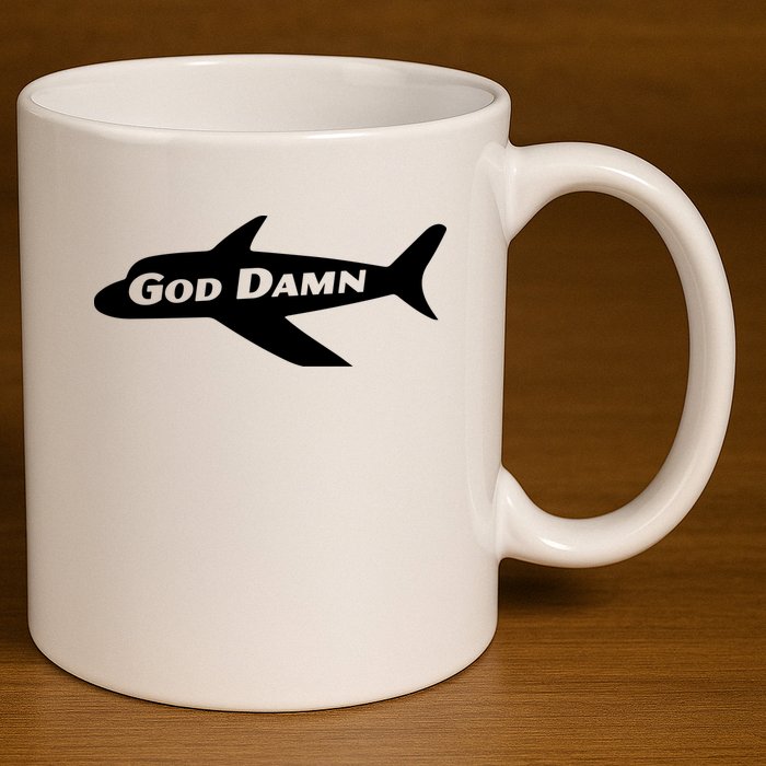 God Damn Jets 11oz C Handle Ceramic Mug