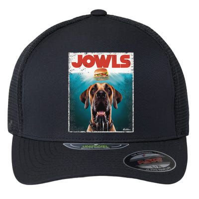 Great Dane Jowls Top Fawn Natural Dog Mom Burger Dad Flexfit Unipanel Trucker Cap