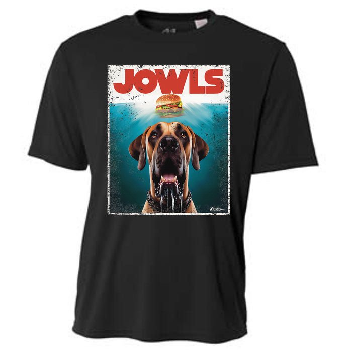 Great Dane Jowls Top Fawn Natural Dog Mom Burger Dad Cooling Performance Crew T-Shirt