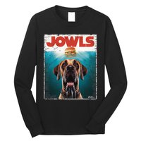 Great Dane Jowls Top Fawn Natural Dog Mom Burger Dad Long Sleeve Shirt