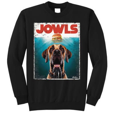 Great Dane Jowls Top Fawn Natural Dog Mom Burger Dad Sweatshirt