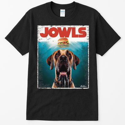 Great Dane Jowls Top Fawn Natural Dog Mom Burger Dad Tall T-Shirt