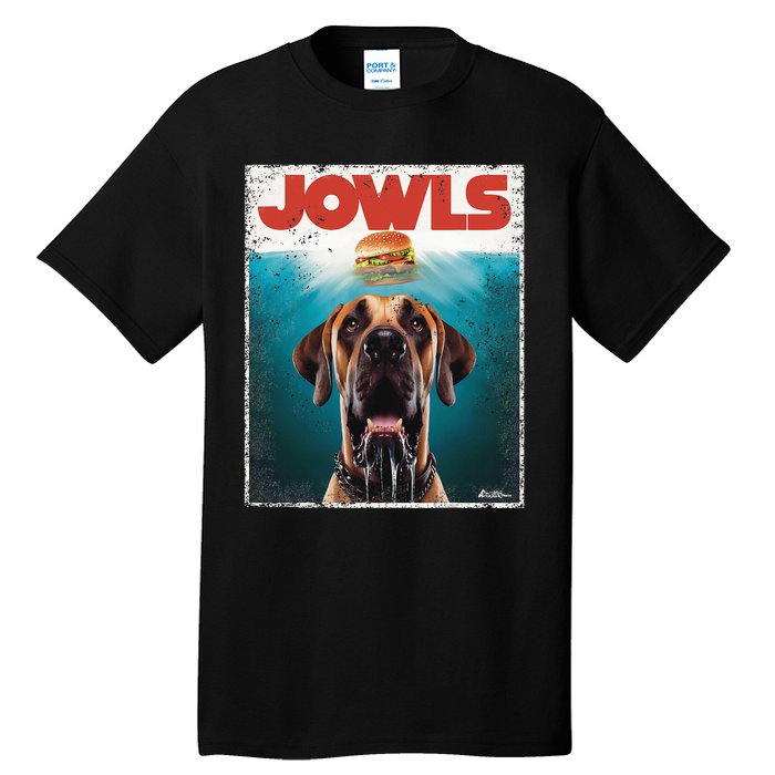 Great Dane Jowls Top Fawn Natural Dog Mom Burger Dad Tall T-Shirt