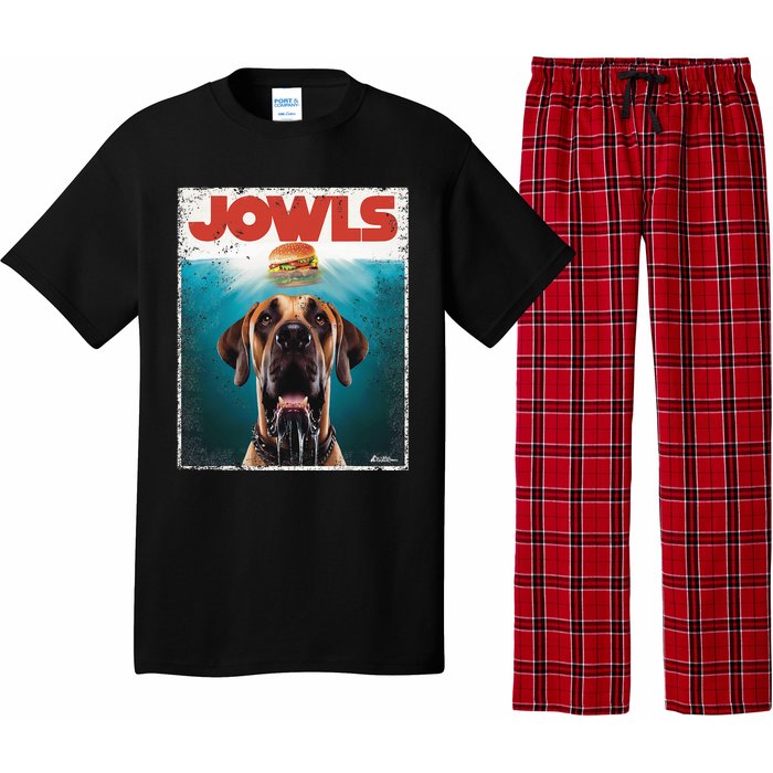 Great Dane Jowls Top Fawn Natural Dog Mom Burger Dad Pajama Set