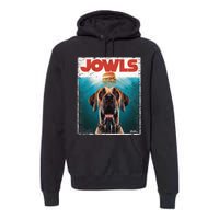 Great Dane Jowls Top Fawn Natural Dog Mom Burger Dad Premium Hoodie