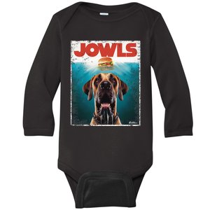 Great Dane Jowls Top Fawn Natural Dog Mom Burger Dad Baby Long Sleeve Bodysuit