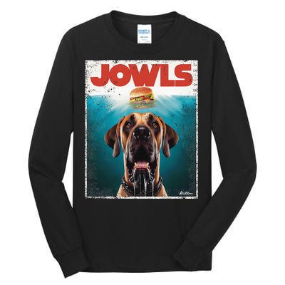 Great Dane Jowls Top Fawn Natural Dog Mom Burger Dad Tall Long Sleeve T-Shirt