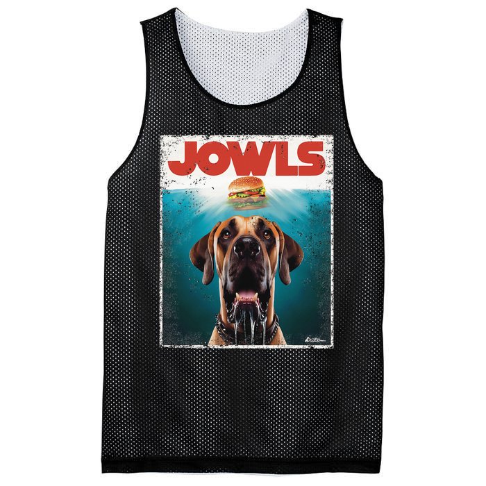 Great Dane Jowls Top Fawn Natural Dog Mom Burger Dad Mesh Reversible Basketball Jersey Tank