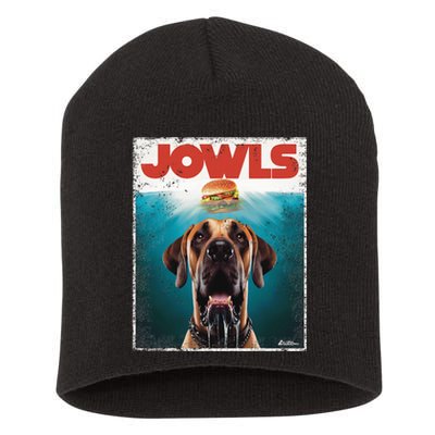 Great Dane Jowls Top Fawn Natural Dog Mom Burger Dad Short Acrylic Beanie