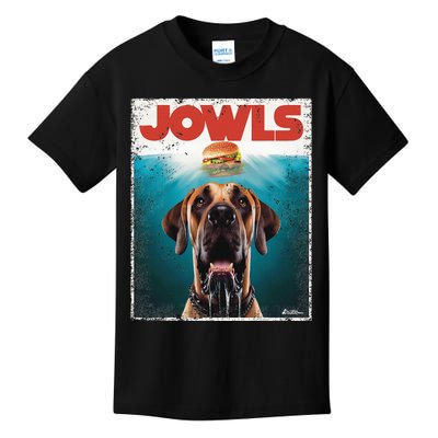 Great Dane Jowls Top Fawn Natural Dog Mom Burger Dad Kids T-Shirt