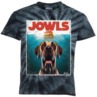 Great Dane Jowls Top Fawn Natural Dog Mom Burger Dad Kids Tie-Dye T-Shirt