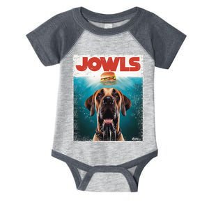 Great Dane Jowls Top Fawn Natural Dog Mom Burger Dad Infant Baby Jersey Bodysuit