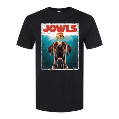 Great Dane Jowls Top Fawn Natural Dog Mom Burger Dad Softstyle CVC T-Shirt