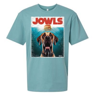 Great Dane Jowls Top Fawn Natural Dog Mom Burger Dad Sueded Cloud Jersey T-Shirt