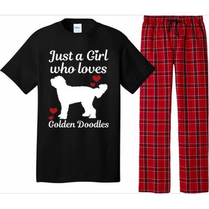 Goldendoodle Dog Just A Who Loves Golden Doodle Mom Gift Pajama Set