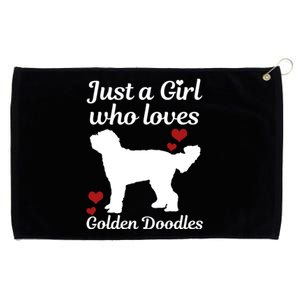 Goldendoodle Dog Just A Who Loves Golden Doodle Mom Gift Grommeted Golf Towel