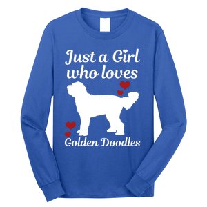 Goldendoodle Dog Just A Who Loves Golden Doodle Mom Gift Long Sleeve Shirt