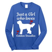 Goldendoodle Dog Just A Who Loves Golden Doodle Mom Gift Long Sleeve Shirt