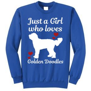 Goldendoodle Dog Just A Who Loves Golden Doodle Mom Gift Sweatshirt