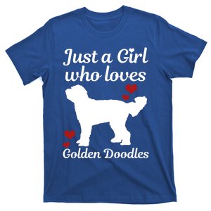 Goldendoodle Dog Just A Who Loves Golden Doodle Mom Gift T-Shirt