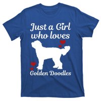 Goldendoodle Dog Just A Who Loves Golden Doodle Mom Gift T-Shirt