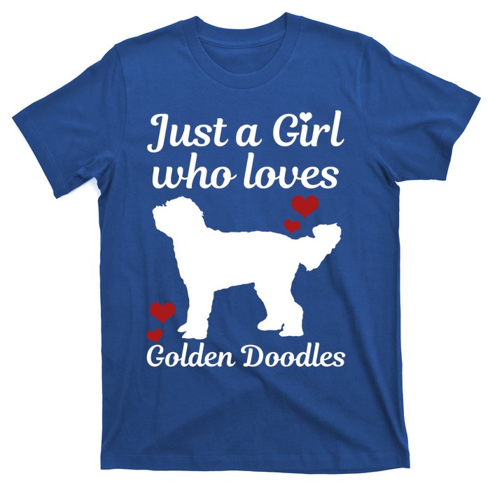 Goldendoodle Dog Just A Who Loves Golden Doodle Mom Gift T-Shirt