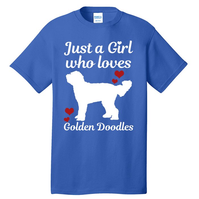 Goldendoodle Dog Just A Who Loves Golden Doodle Mom Gift Tall T-Shirt