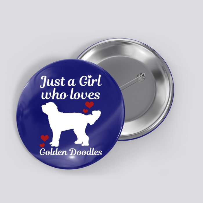 Goldendoodle Dog Just A Who Loves Golden Doodle Mom Gift Button