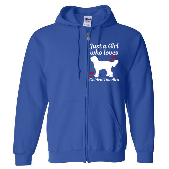 Goldendoodle Dog Just A Who Loves Golden Doodle Mom Gift Full Zip Hoodie