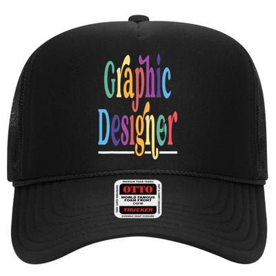 Graphic Designing Job Profession Graphic Designer High Crown Mesh Back Trucker Hat