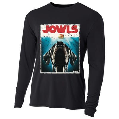 Great Dane Jowls Paws Top Drooling Dog Mom Cooling Performance Long Sleeve Crew
