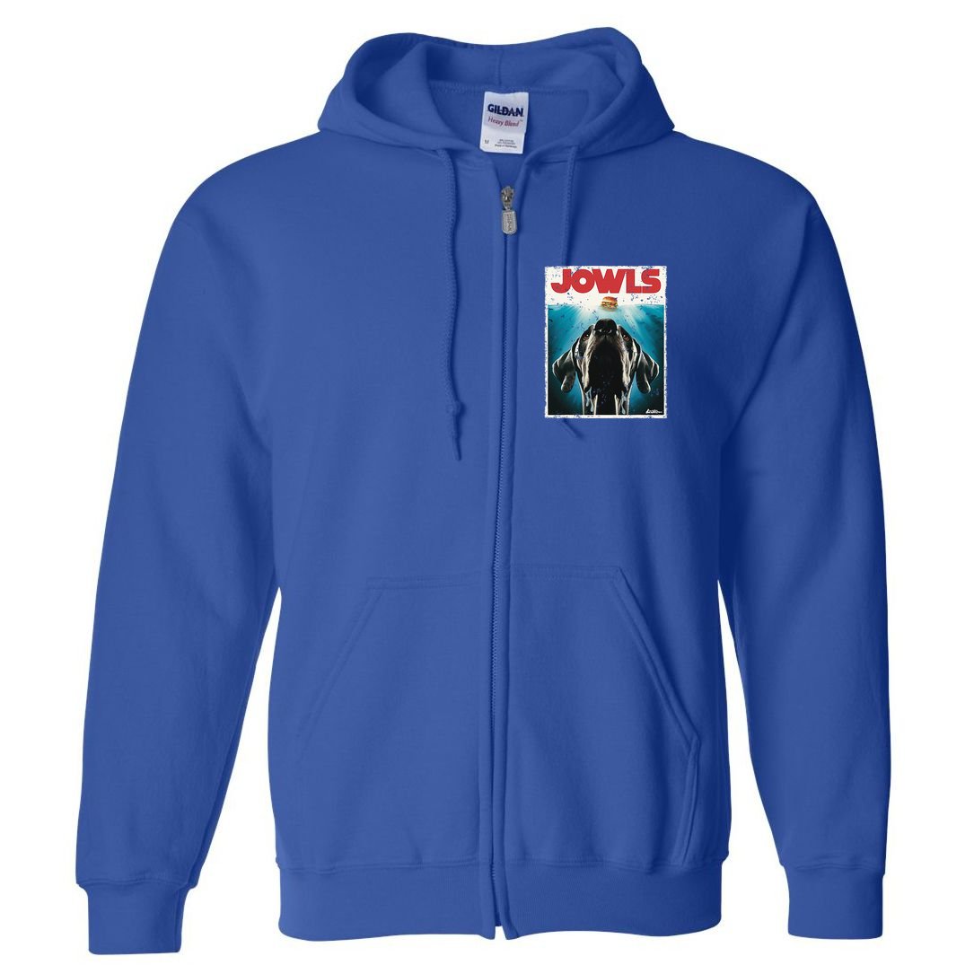 Great Dane Jowls Paws Top Drooling Dog Mom Full Zip Hoodie