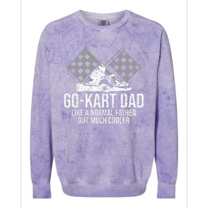 GoKart Dad Kart Racing GoCart Karting Gift For Daddy Colorblast Crewneck Sweatshirt