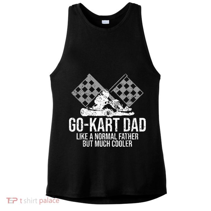GoKart Dad Kart Racing GoCart Karting Gift For Daddy Ladies PosiCharge Tri-Blend Wicking Tank
