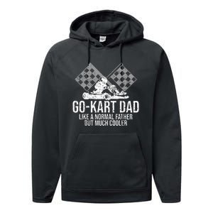 GoKart Dad Kart Racing GoCart Karting Gift For Daddy Performance Fleece Hoodie