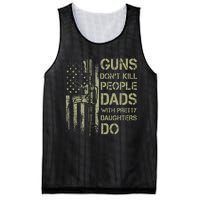 Guns Don't Kill People Dads With Pretty Daughters Humor Dad Mesh Reversible Basketball Jersey Tank