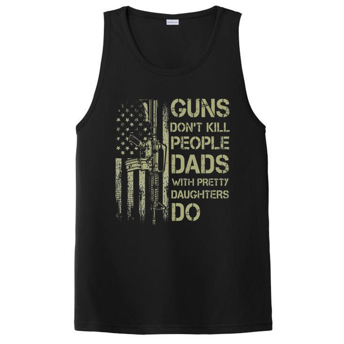 Guns Don't Kill People Dads With Pretty Daughters Humor Dad PosiCharge Competitor Tank