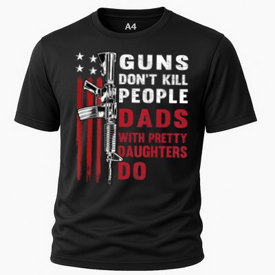 Guns Dont Kill People Dads With Pretty Daughters Humor Dad Performance Shirt